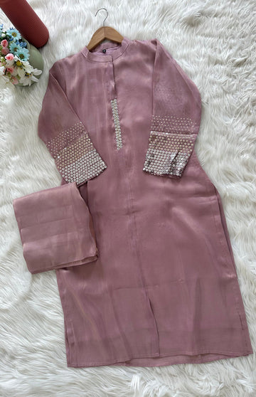 K103 - Tissue silk handwork coord set
