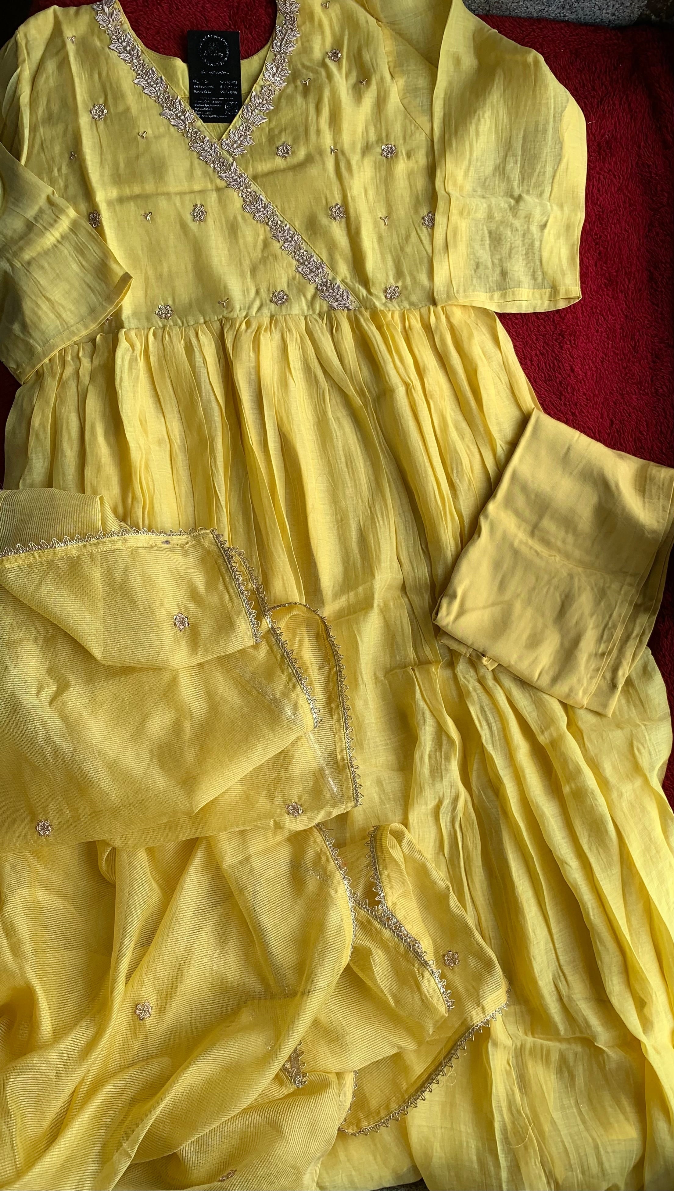 K - 105 Premium Mul Chanderi Dress