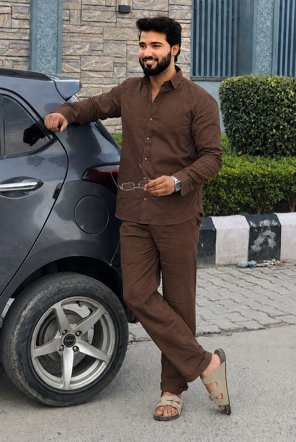 Classic Old Money Combo (Brown - Top & Bottom)