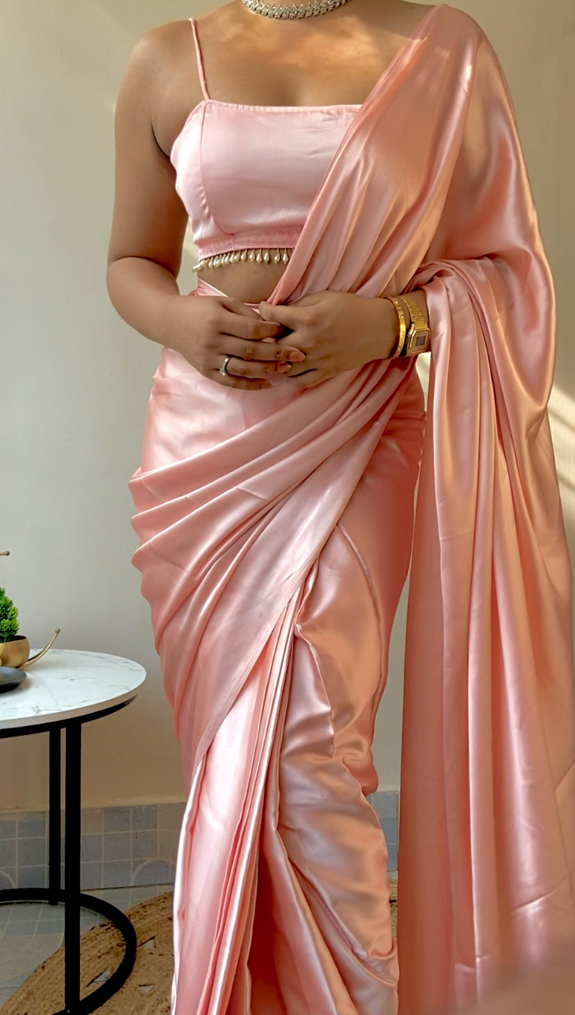 Pre-Draped Rosa Satin Saree