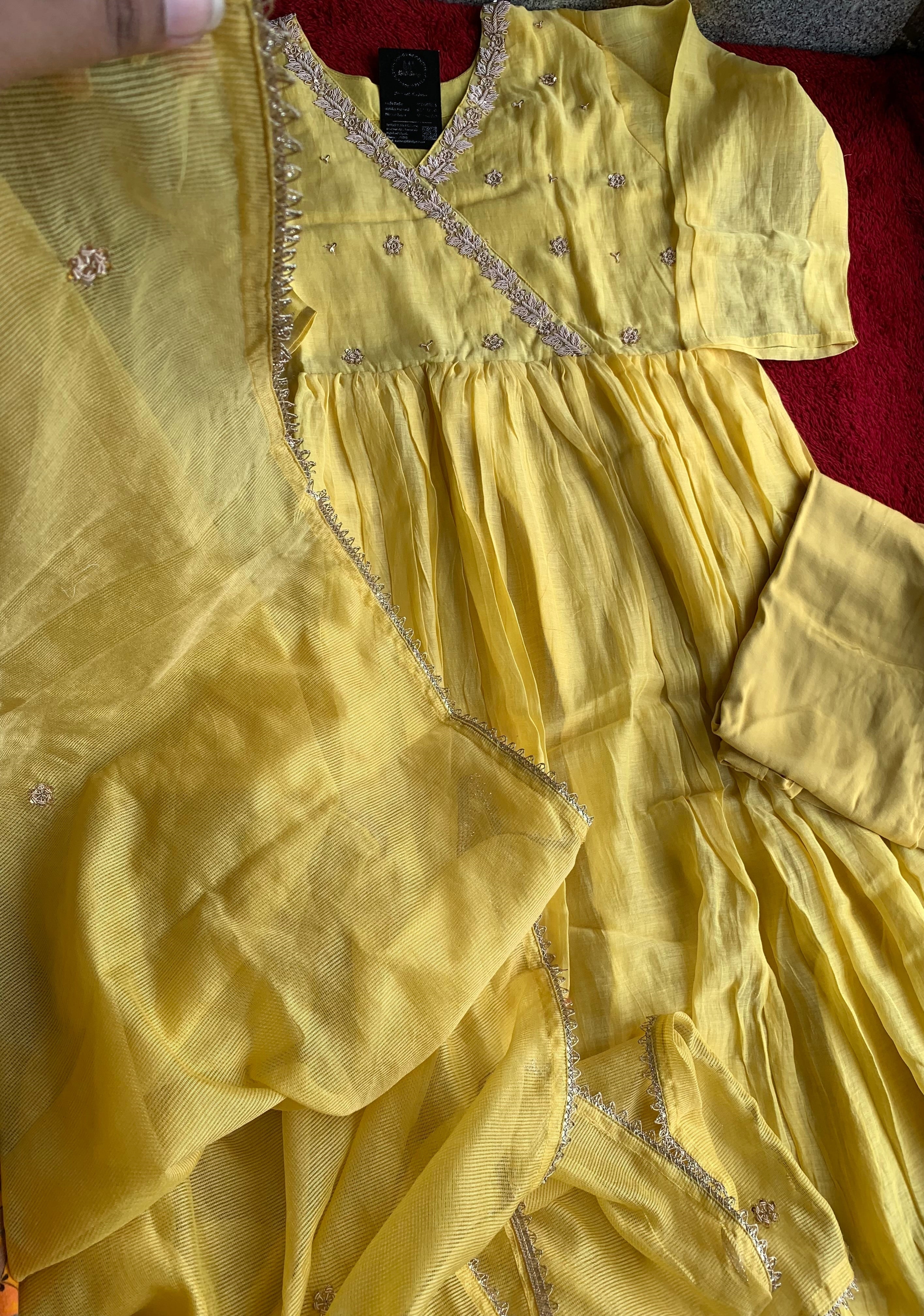 K - 105 Premium Mul Chanderi Dress