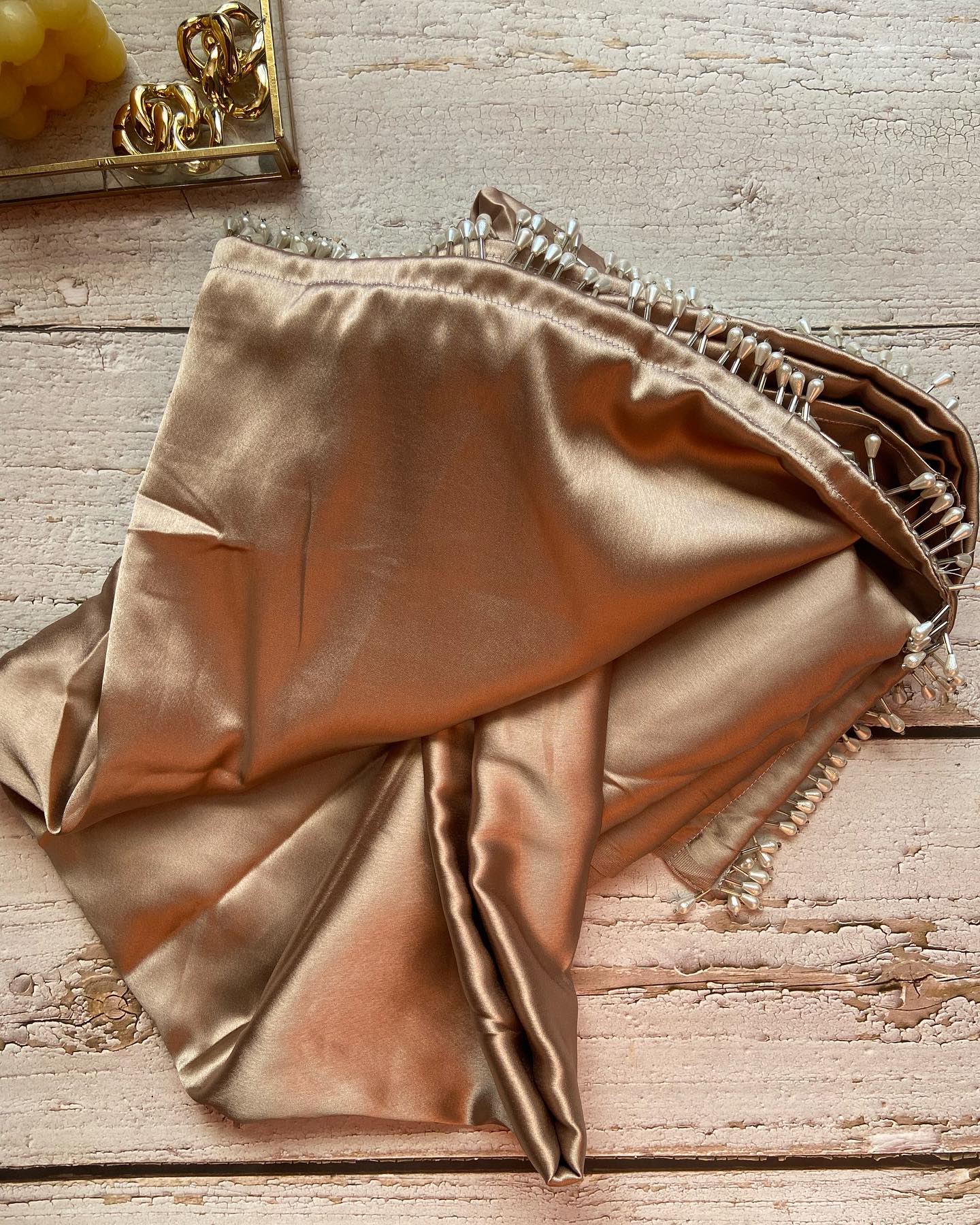 Pre-Draped Rosa Satin Saree