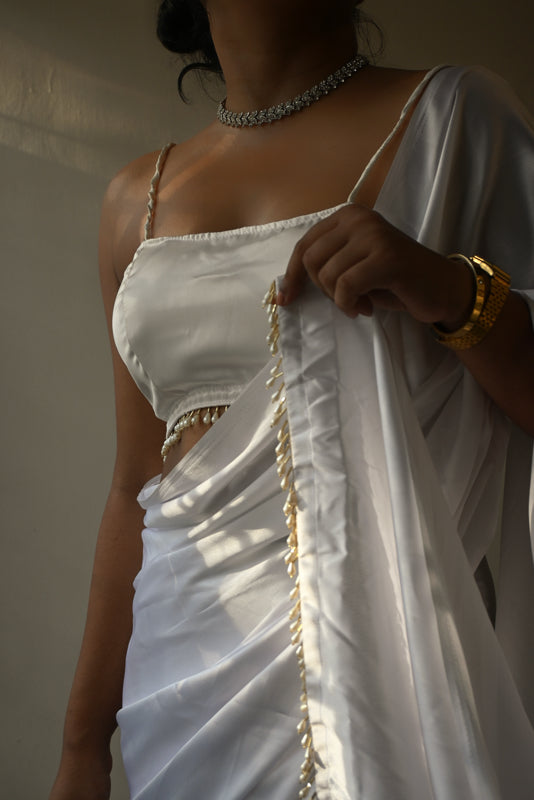 Pre-Draped Rosa Satin Saree