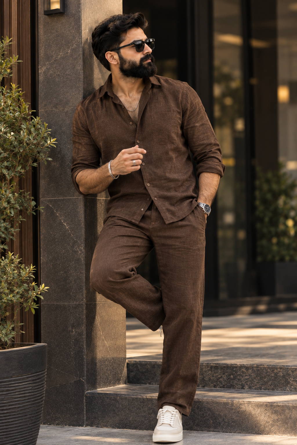 Premium Men's Heavy Linen Shirt & Pant Set