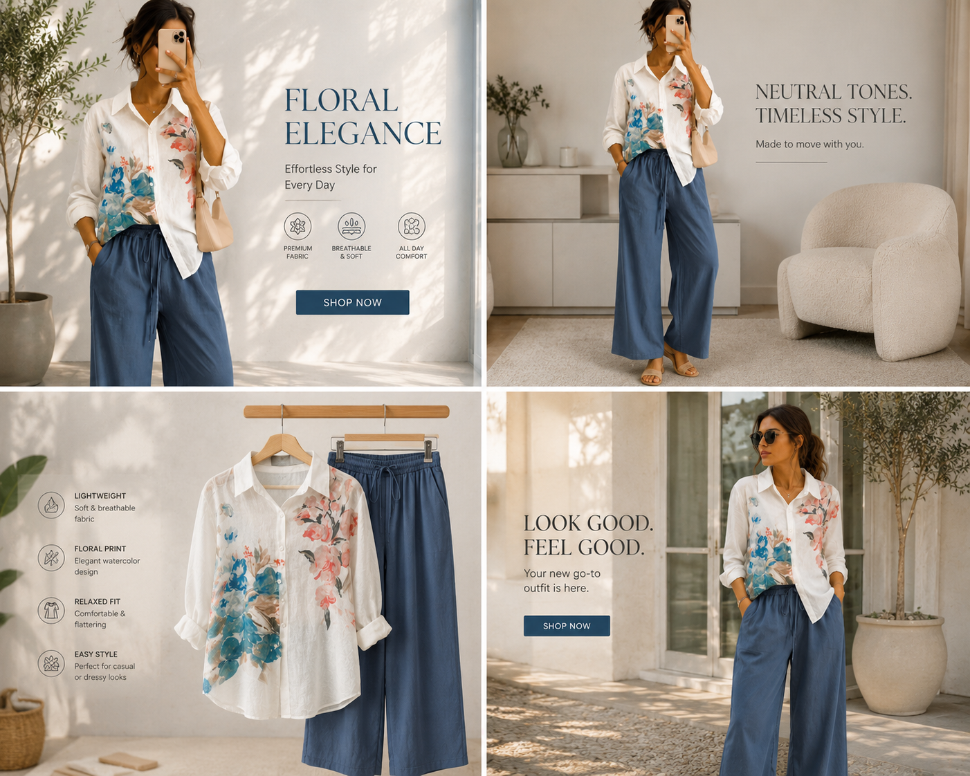 Pure Linen Printed Co-Ord Set
