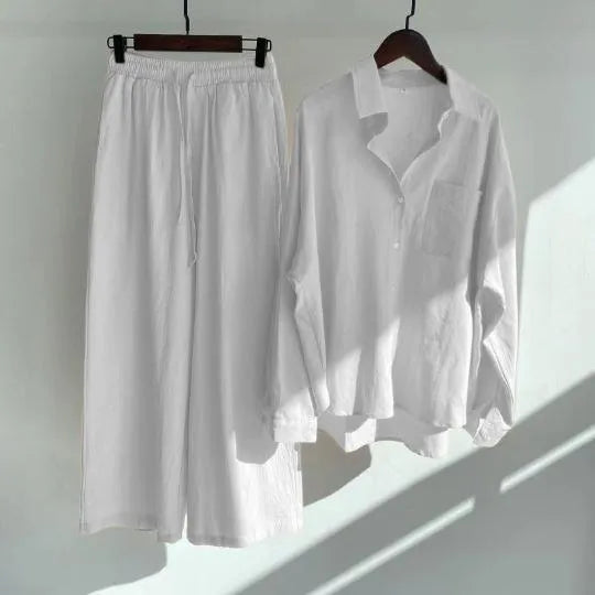 Designer Women's Slacks High Waist Cotton