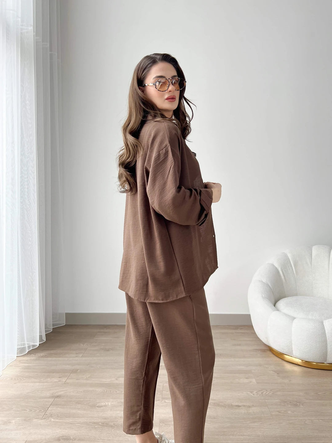 Coffee - Women’s Light Irish Cord Set
